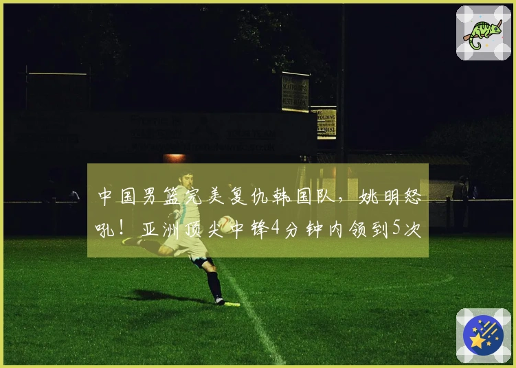 中国男篮完美复仇韩国队，姚明怒吼！亚洲顶尖中锋4分钟内领到5次犯规退场